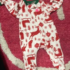 Red and White Holiday Baby Onesie